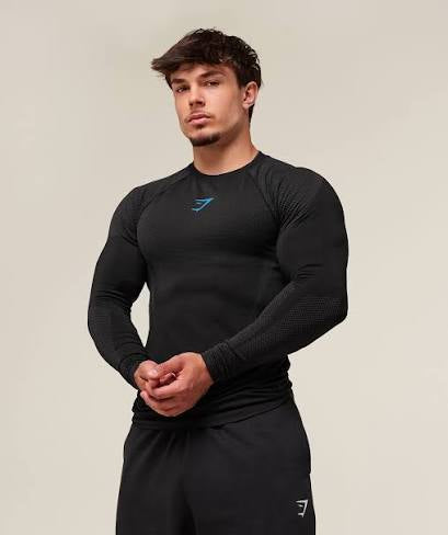 GS-0080 Onyx 5.0 Seamless Long Sleeve T-Shirt - Black/Onyx Grey