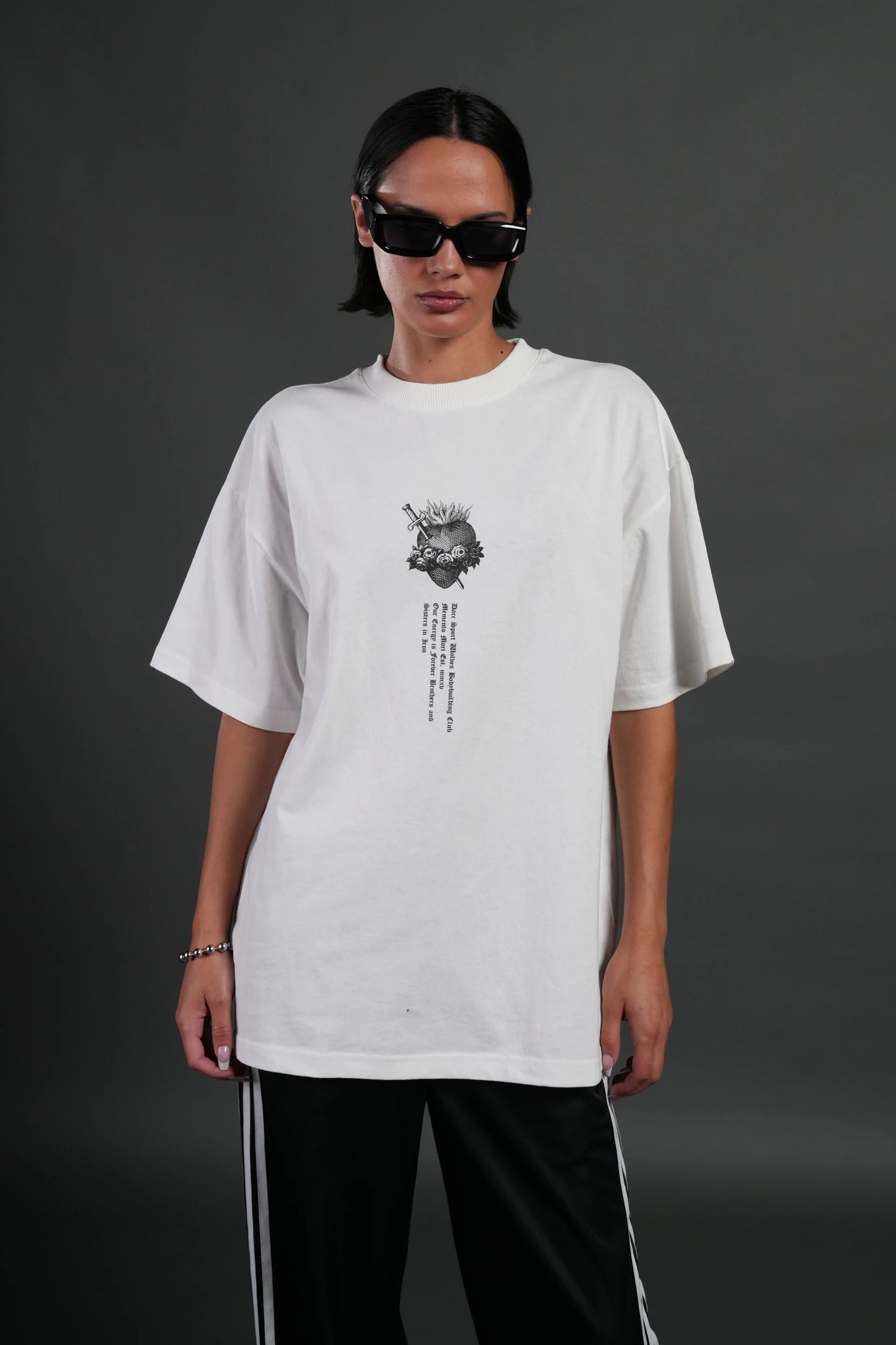 DS-0131 Sin Again Unisex Grunge Tee in Cream