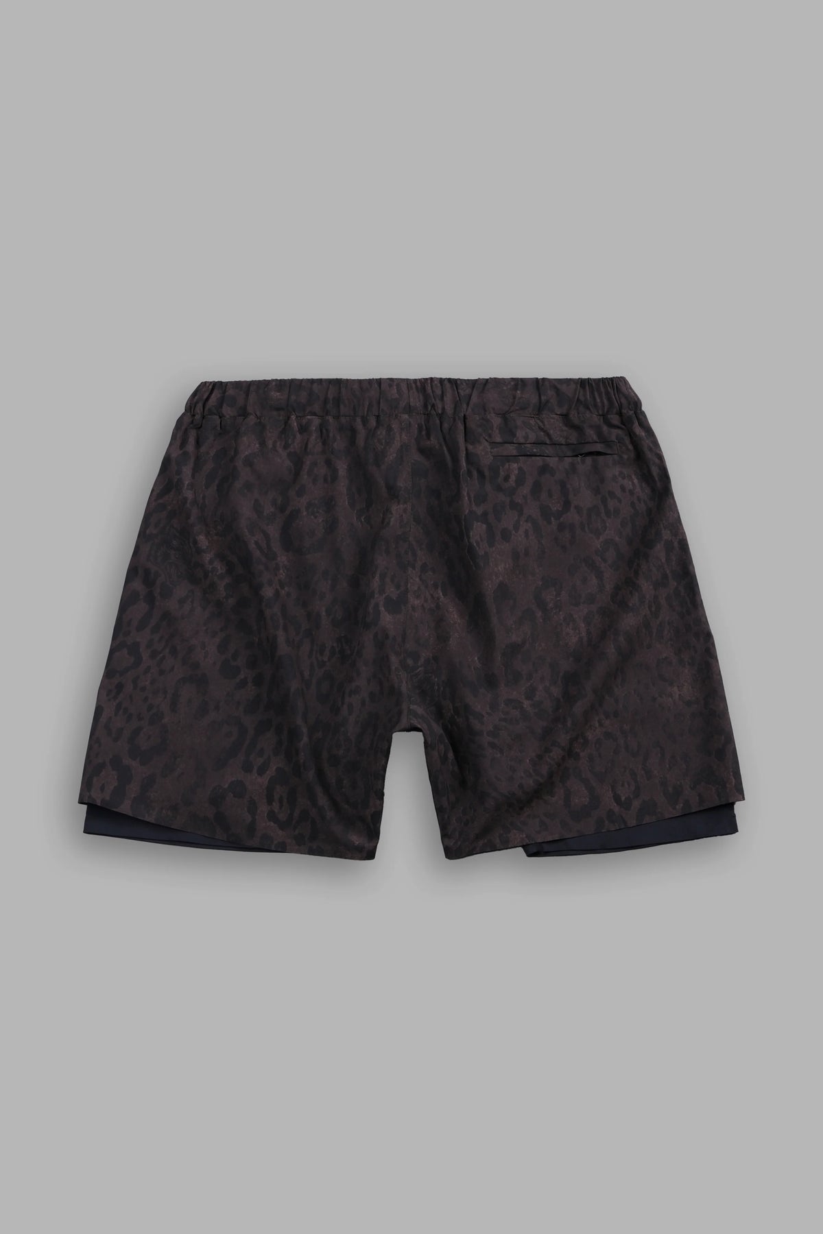 DS-0304 WOLF HESH COMPRESSION SHORTS IN DARC BROWN LEOPARD