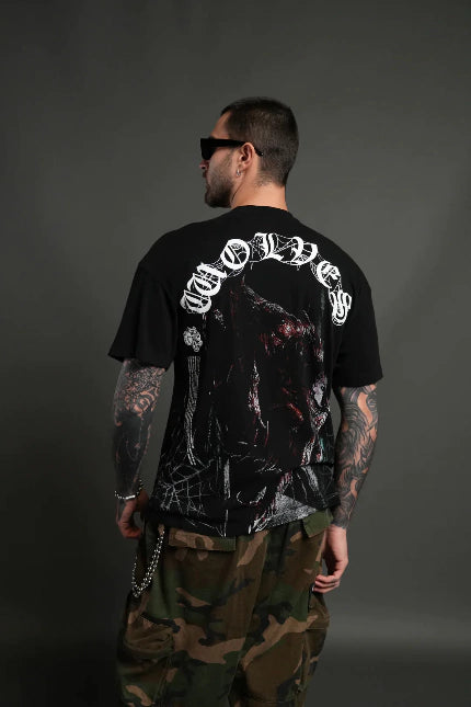 DS-0091 Carnage Forever Premium Oversized Tee in Black