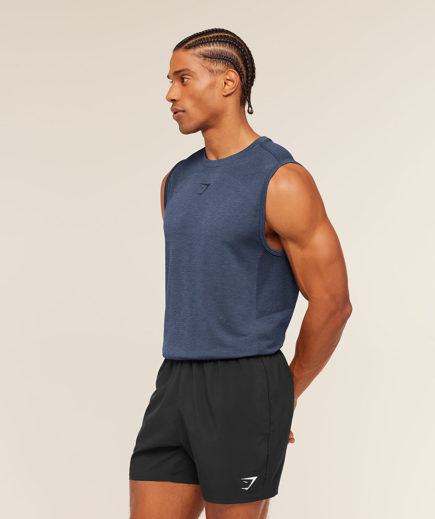 GS-0128 Lightweight Seamless Tank - Heavy Blue/ Marl