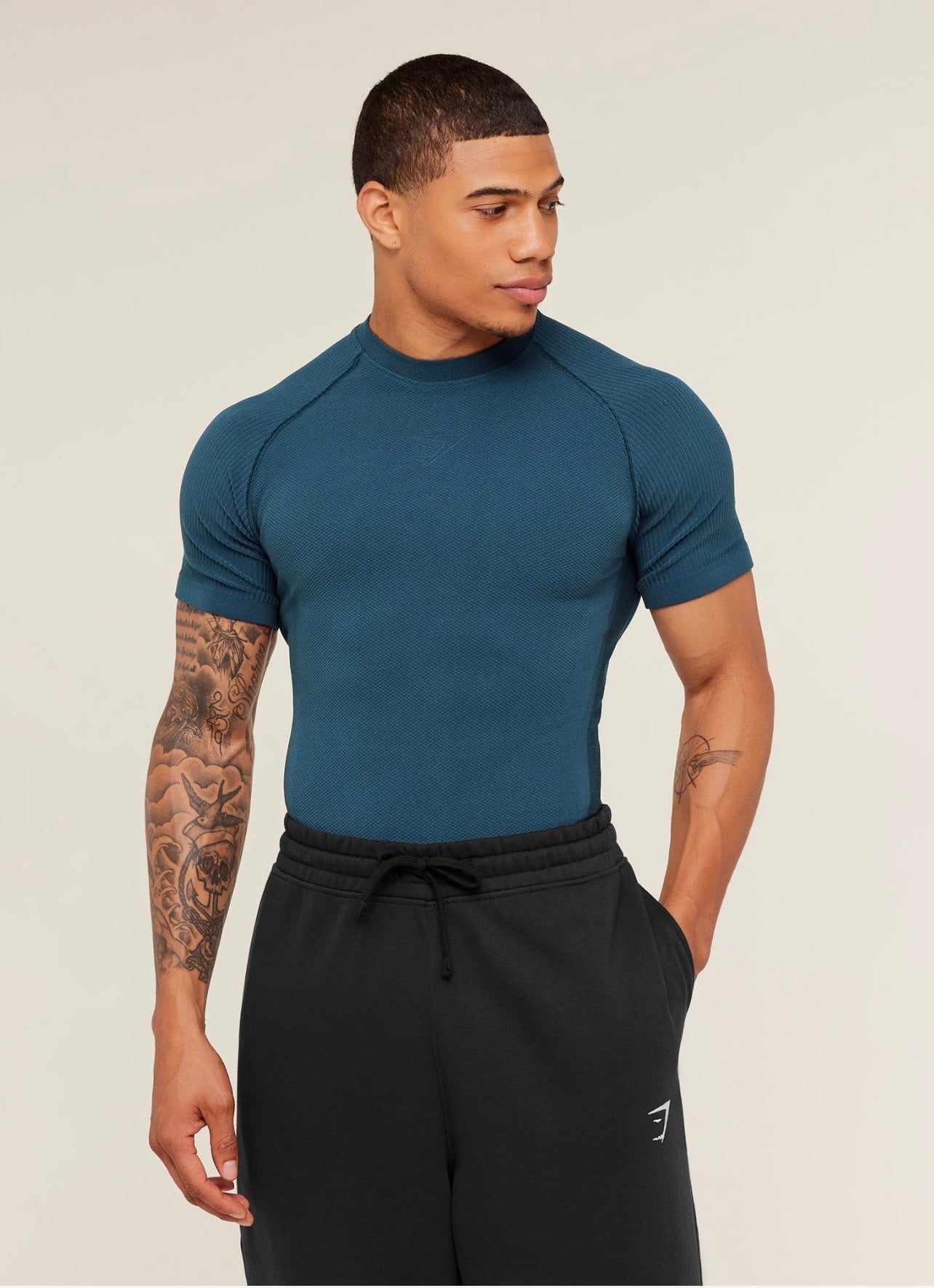 GS-0057 Physique T-Shirt - GS Stealth Blue/GS Deep Petrol Blue
