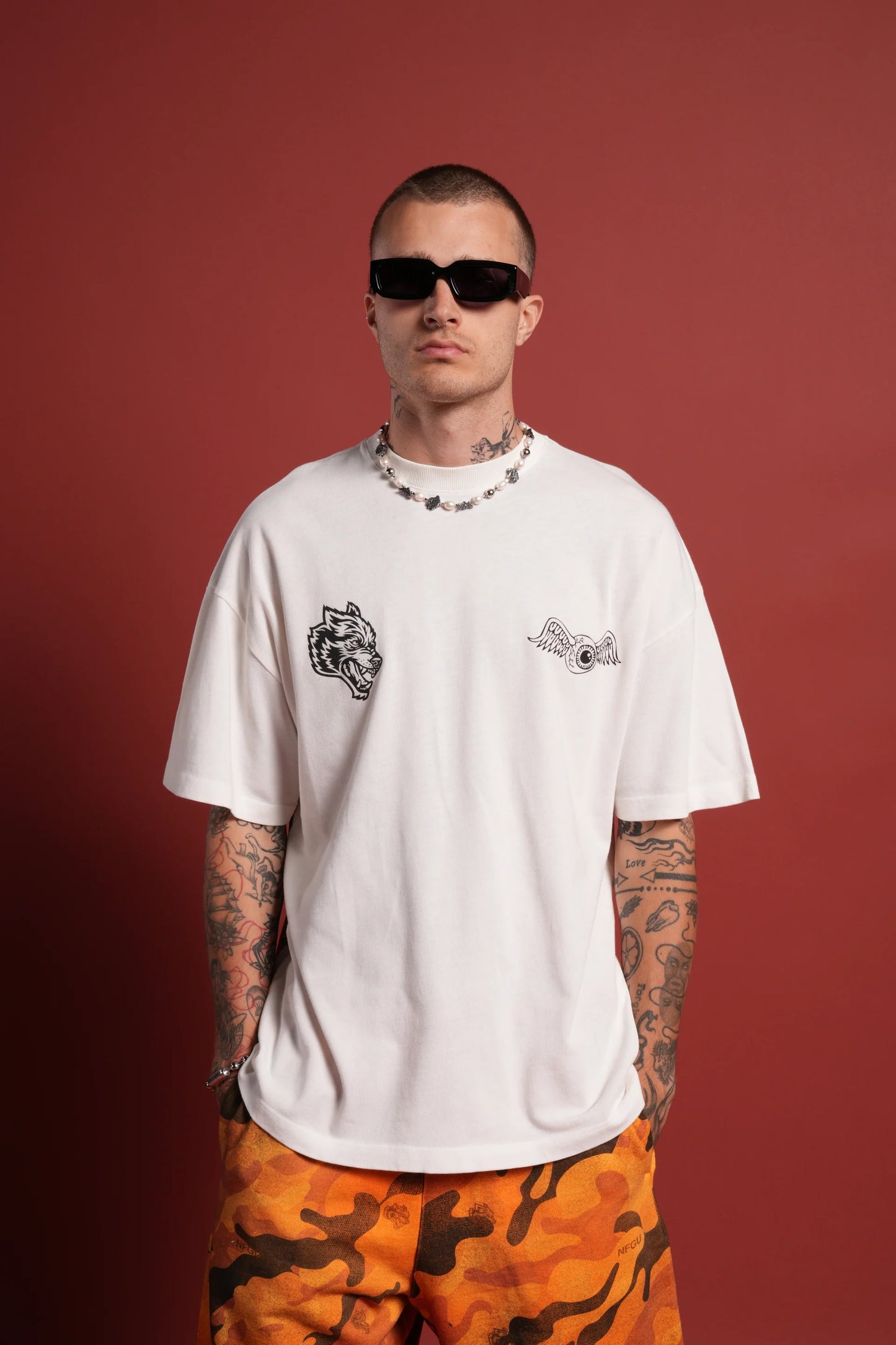 DS/VD-0084 Kulture Klash Premium Oversized Tee in Cream