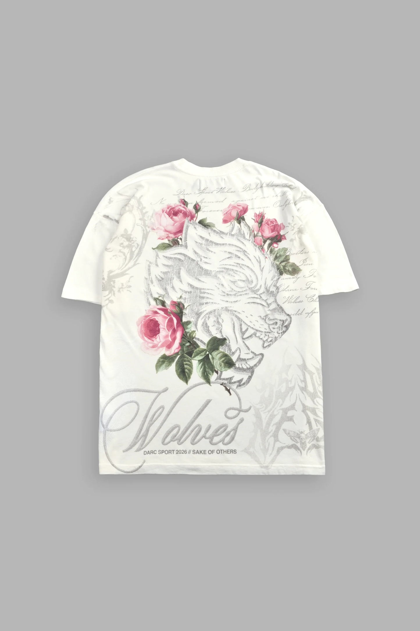 DS-0096 Nocturne Bloom Premium Oversized Tee in Cream