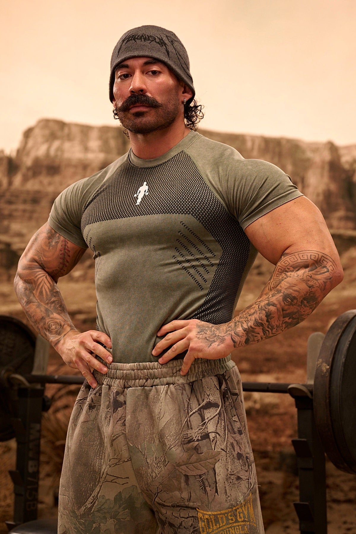 4286 - GOLD'S IRON LEGACY COMPRESSION TEES GREEN