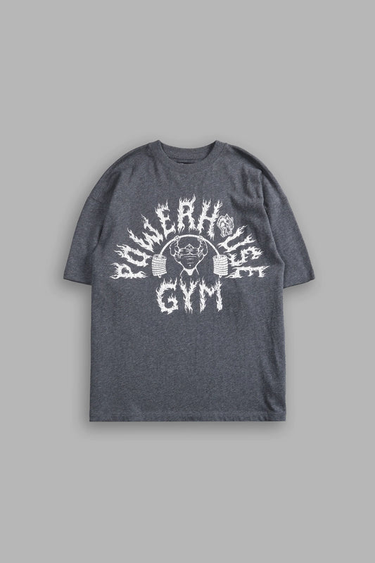 DS-0187 Iron Flame “Premium” Oversized Tee in Darc Heather Gray