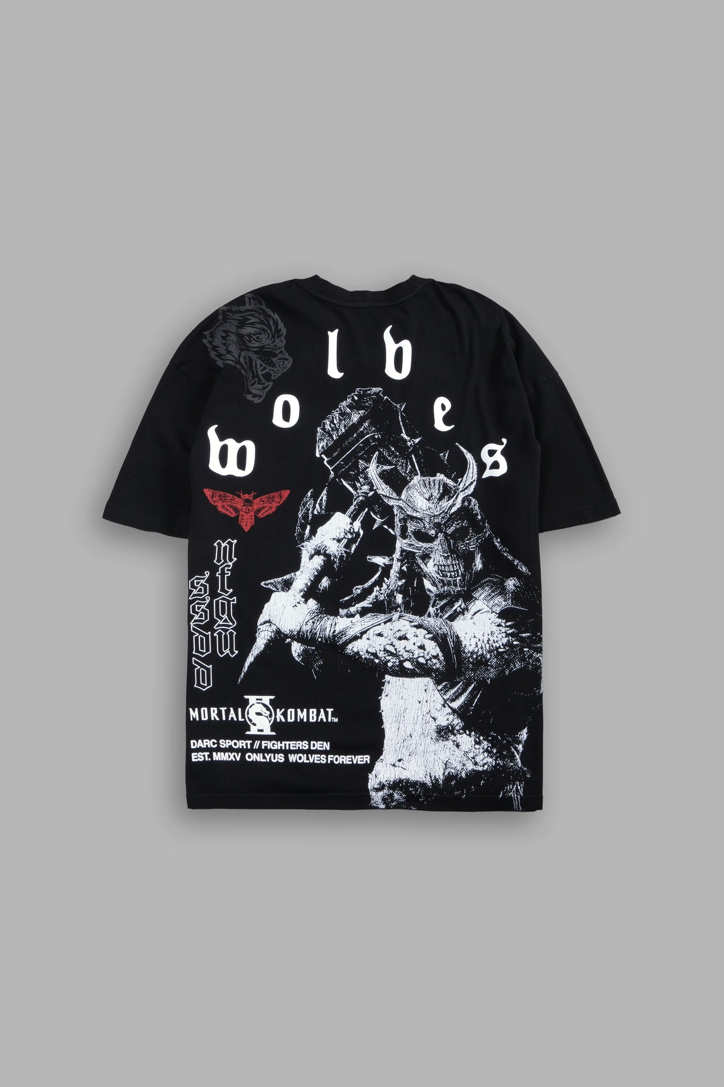 DS-0320 SHAO KAHN PREMIUM OVERSIZED TEE IN BLACK