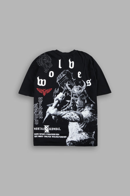 DS-0320 SHAO KAHN PREMIUM OVERSIZED TEE IN BLACK