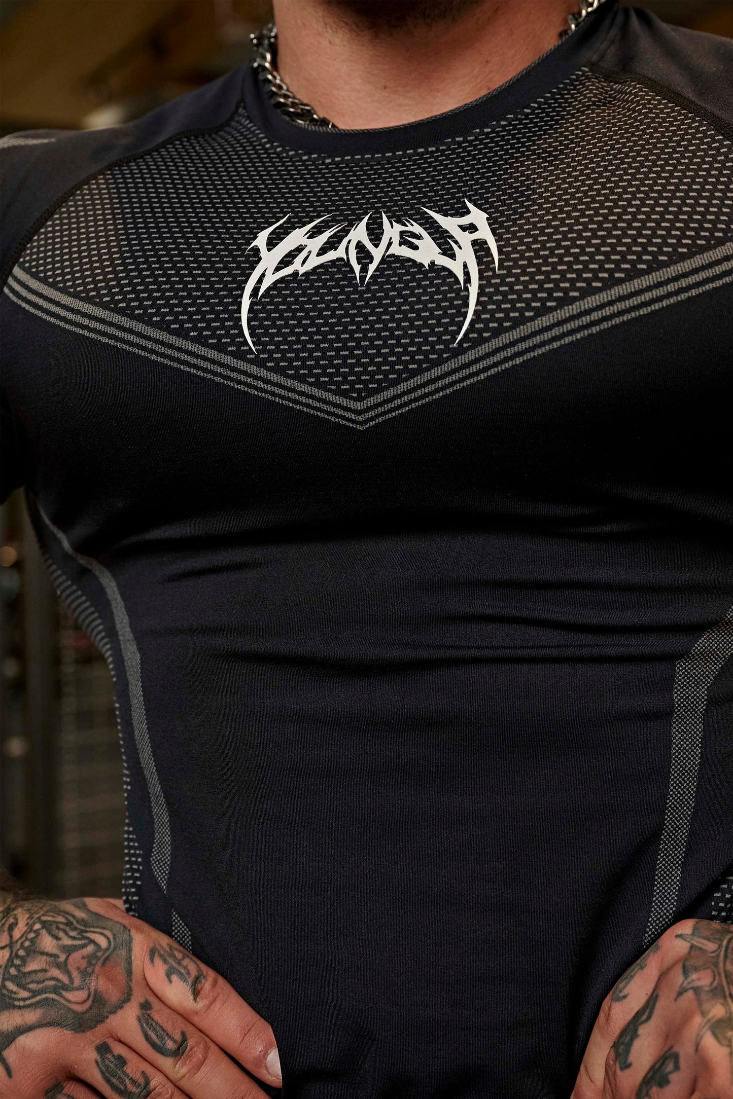 4065 - Warrior X Compression Tees - Black/Grey