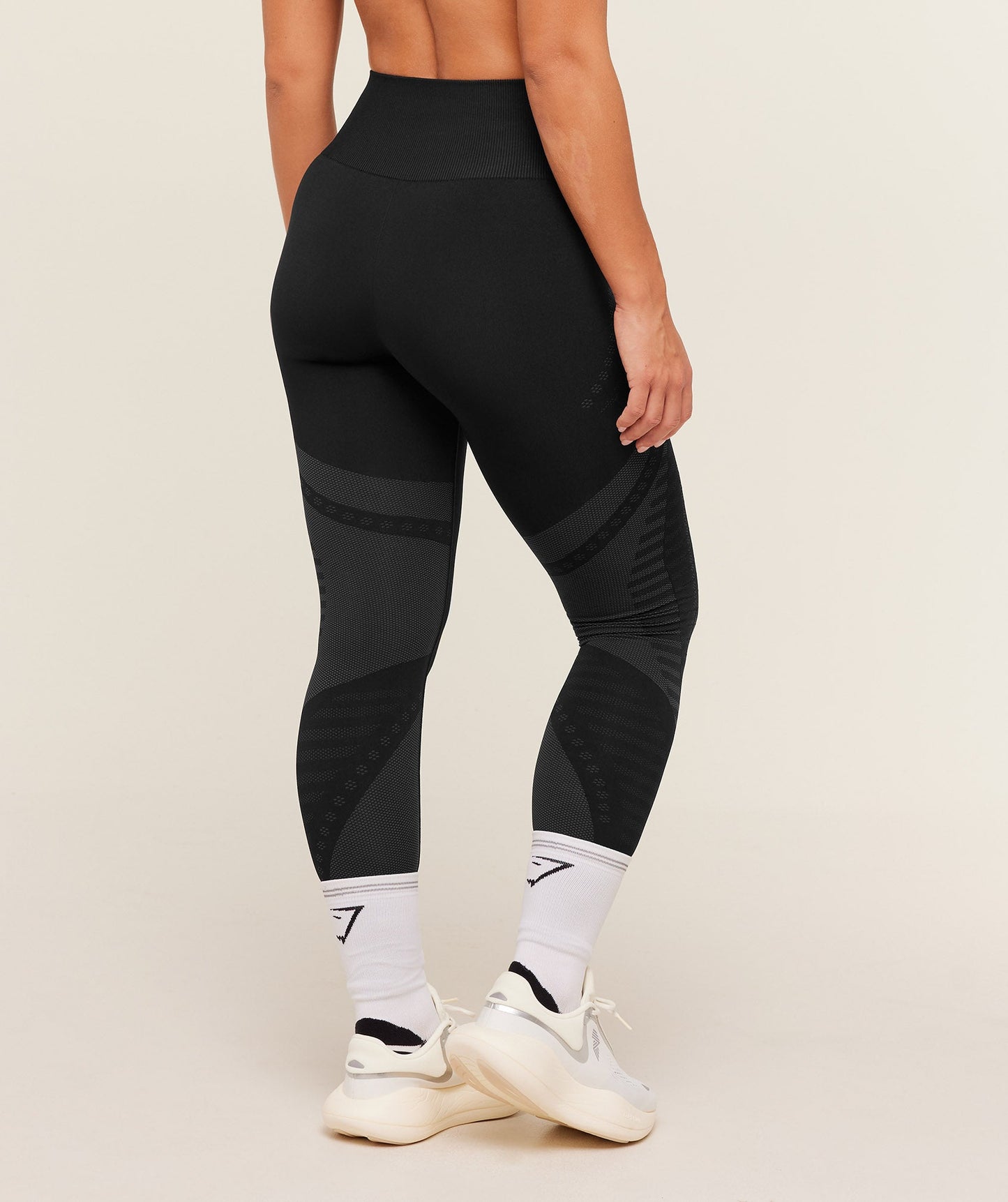 GSW-0090 Running Seamless Leggings - GS Black/GS Asphalt Grey