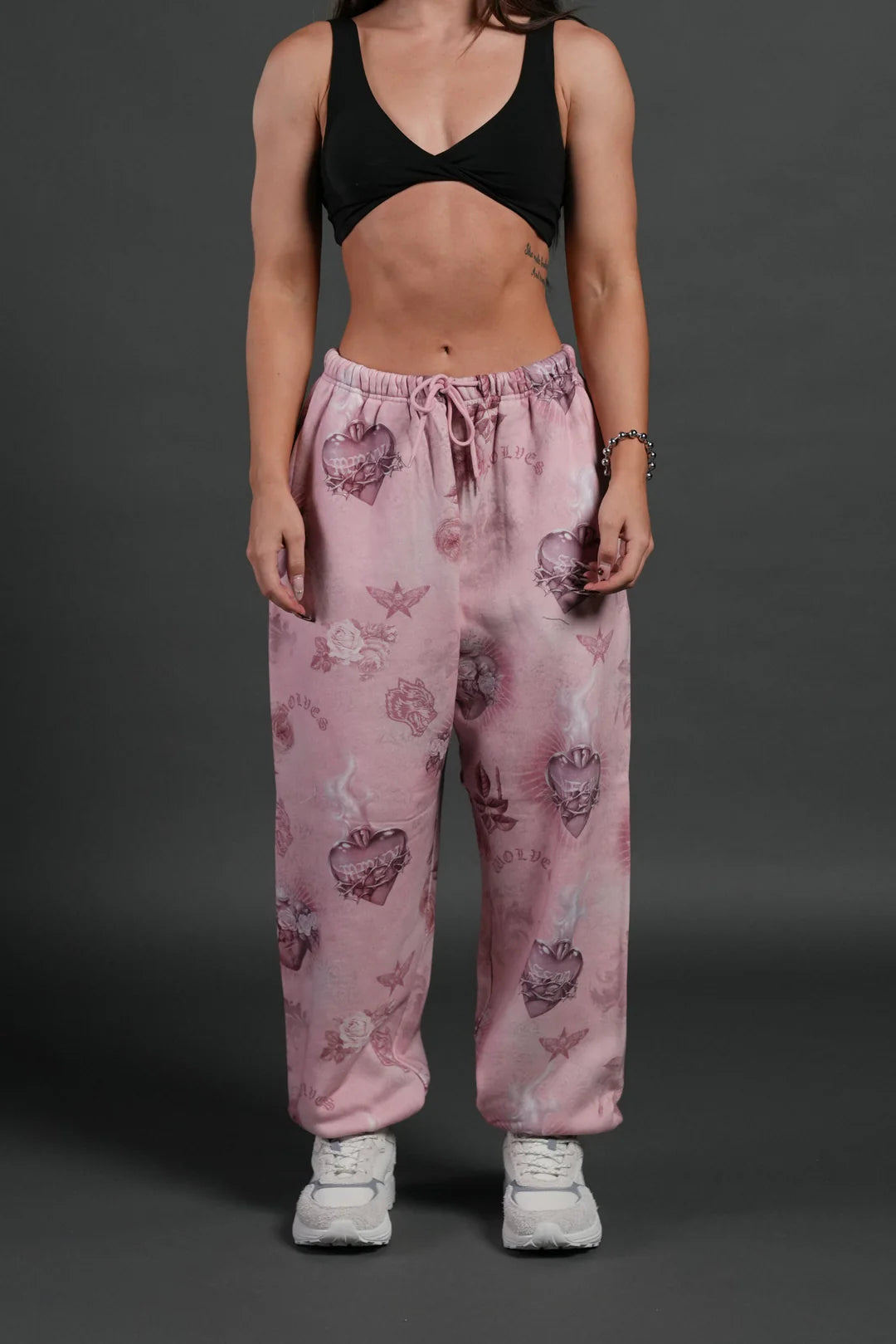 DS-0107 Sacred Path Unisex Lightweight Lounger Sweat Pants in Corazon de Devocion Tonal