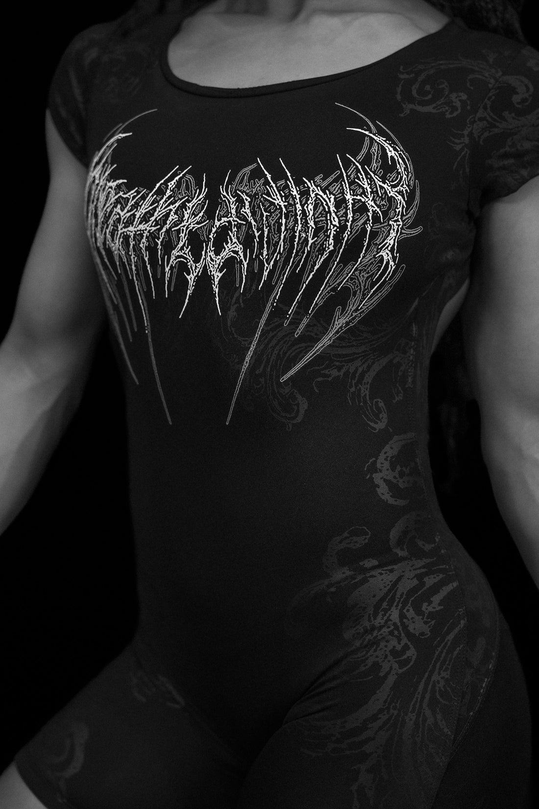 BD-0071 Womens Void Tech™ Boneveil Open Back Bodysuit [VOID BLACK]