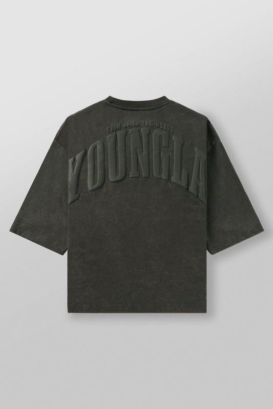 4138 - Foundation Cropped Tees - Forrest Green Wash