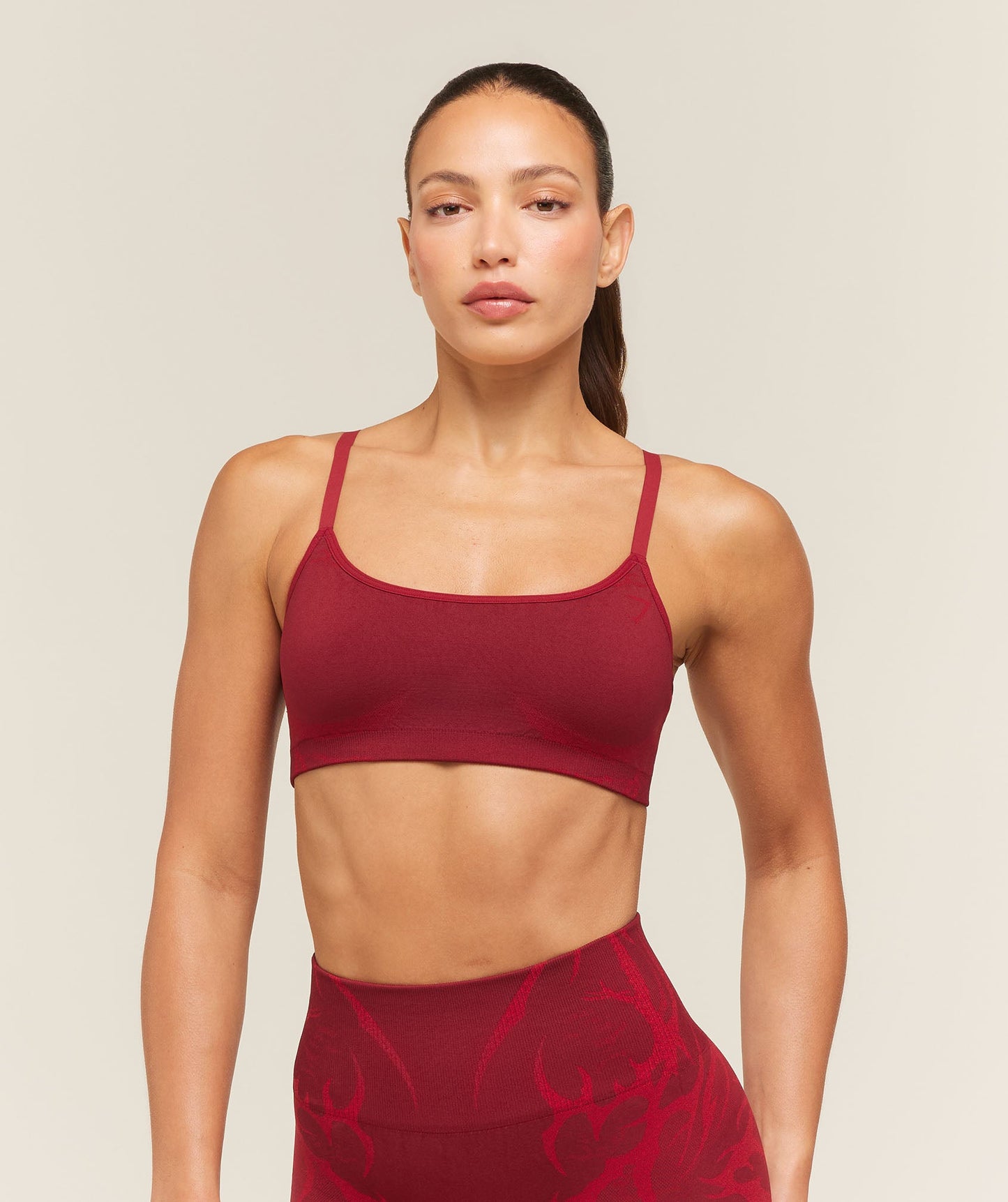 GSW-0103 Storm Seamless Sports Bra - Sets Red/Carmine Red