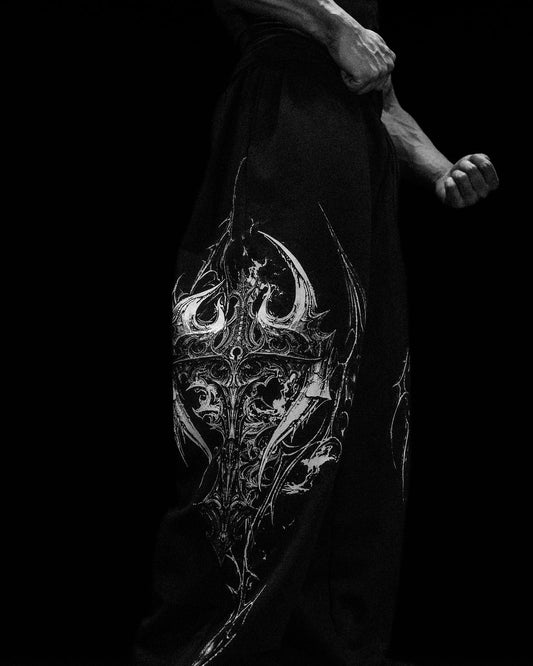 BD-0087 Executioner Banana Shape Uncuffed Sweatpants [VOID BLACK]