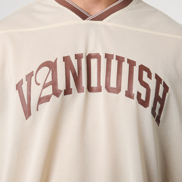 Varsity Off White Oversized Boxy Football Jersey
