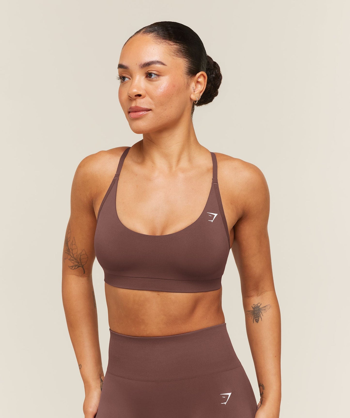 GSW-0046 Everyday Seamless Racerback Sports Bra - Espresso Brown