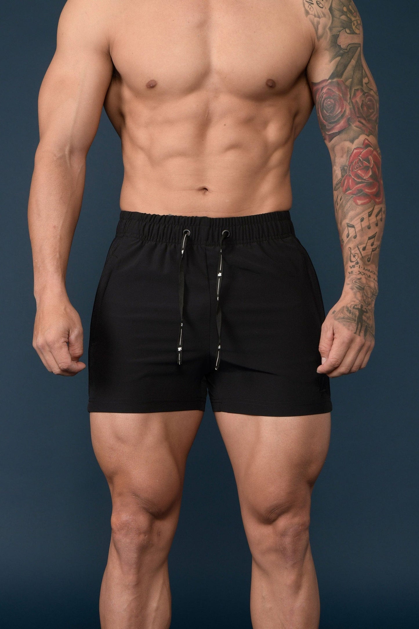101 - Bodybuilding Short Shorts - All Black
