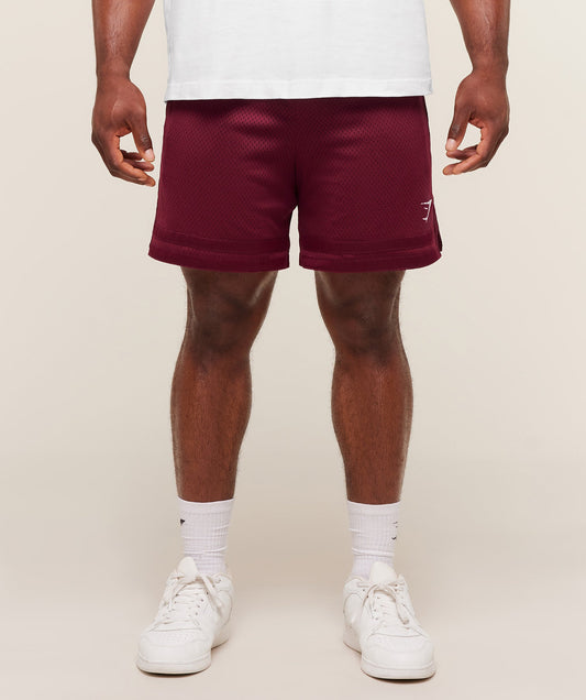 GS-0022 varsity Mesh Shorts - Rich Maroon