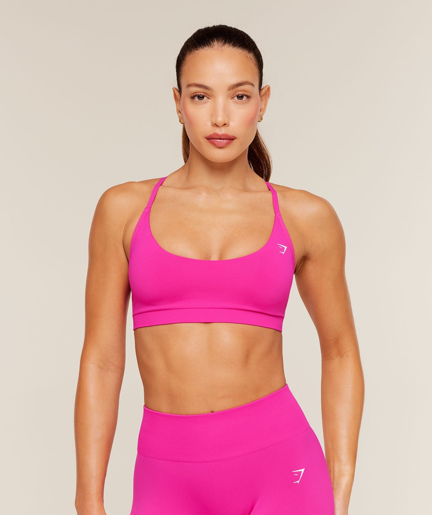 GSW-0046 Everyday Seamless Racerback Sports Bra - Super-Set Pink