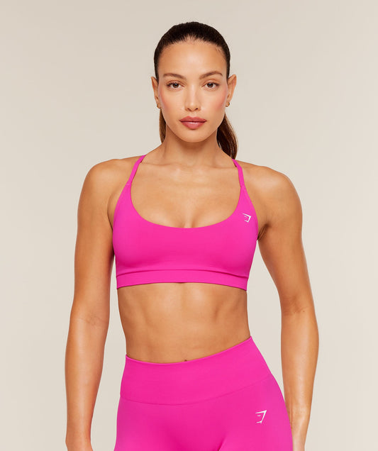 GSW-0046 Everyday Seamless Racerback Sports Bra - Super-Set Pink