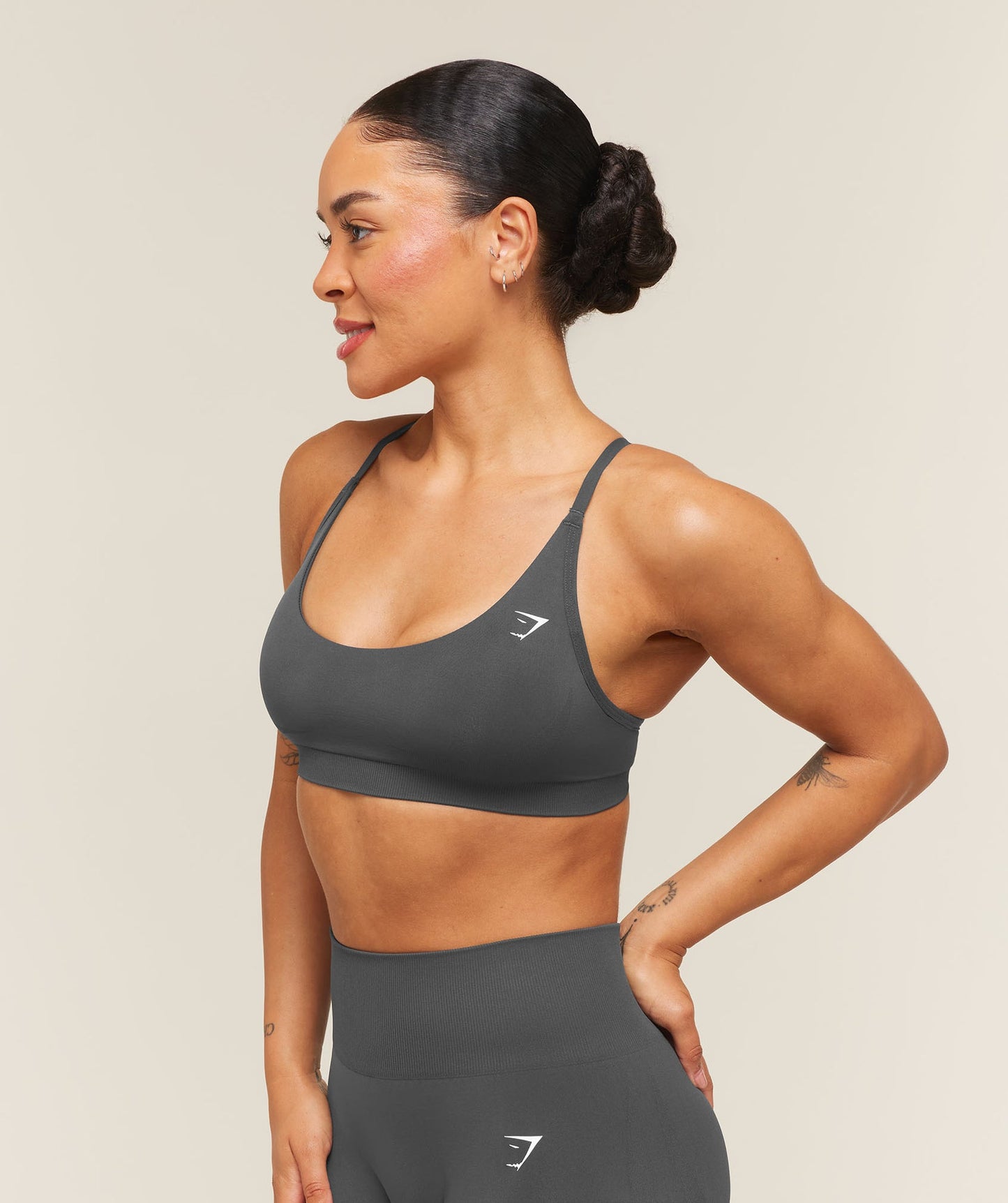 GSW-0046 Everyday Seamless Racerback Sports Bra - Grey