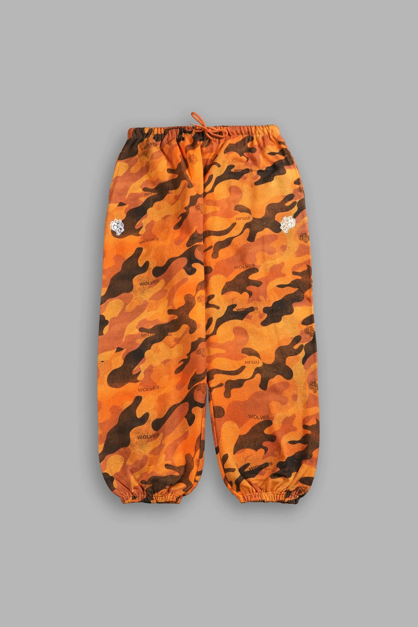 DS/VD-0084 Dual Wolf Unisex Lounger Sweat Pants in DSVD Orange Camo