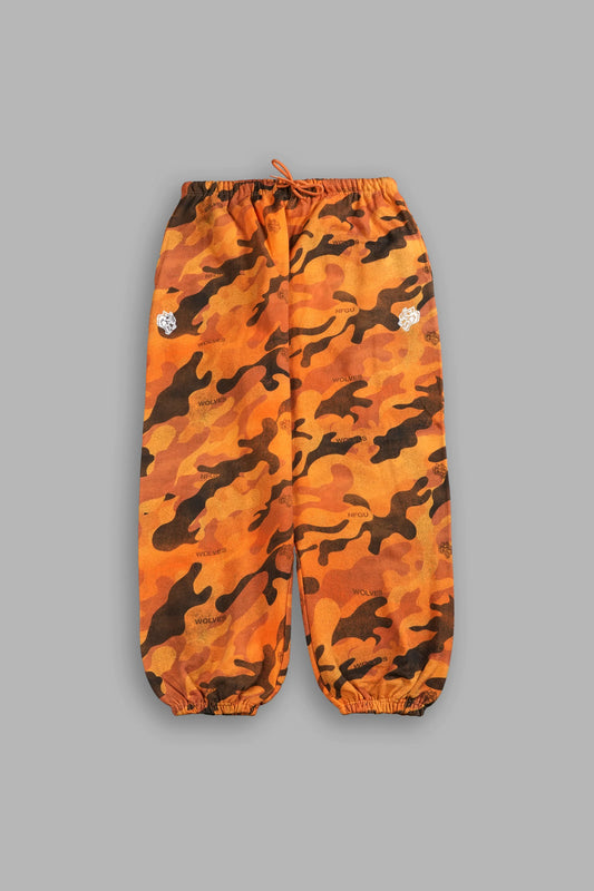 DS/VD-0084 Dual Wolf Unisex Lounger Sweat Pants in DSVD Orange Camo