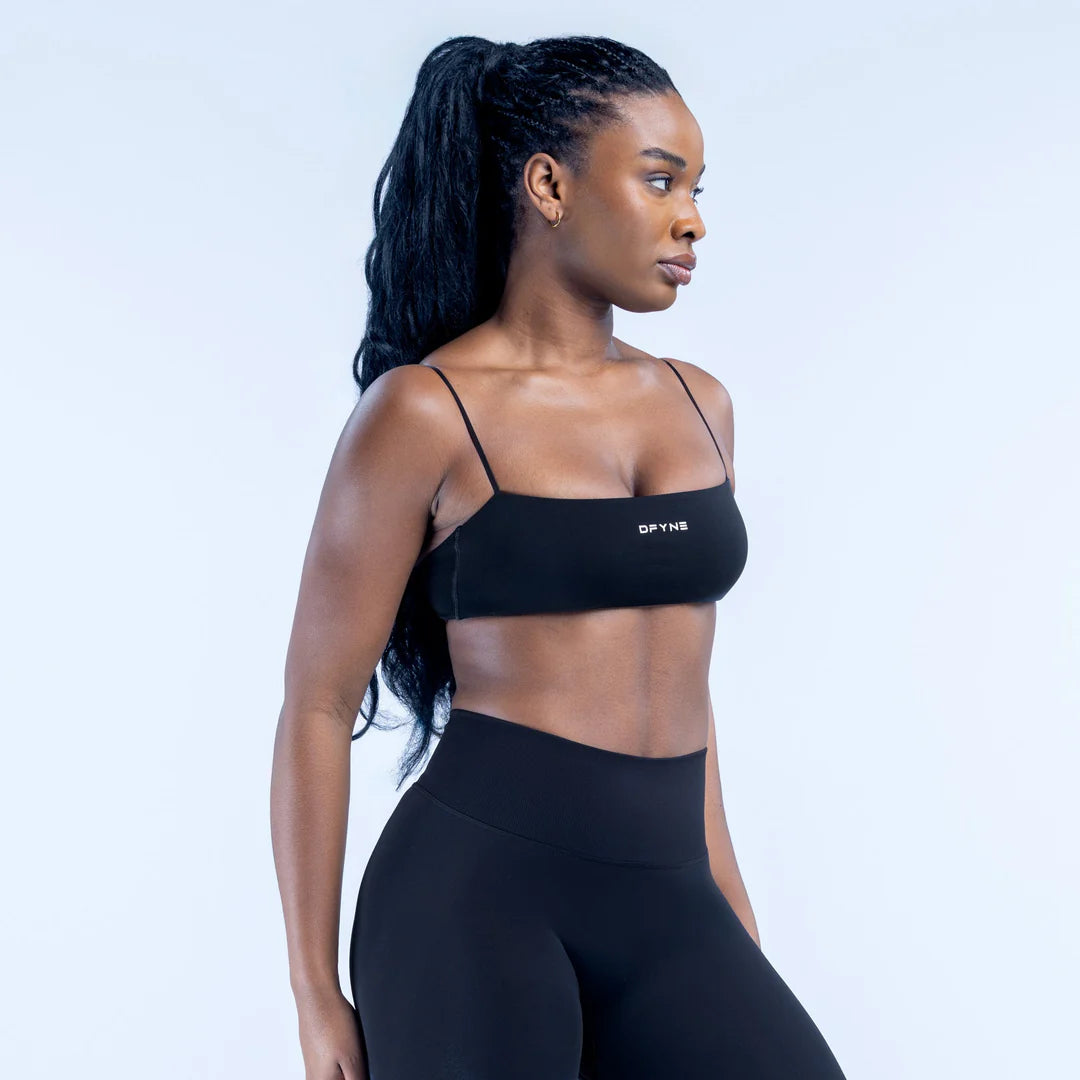 Defy Strappy Bra - Midnight Black