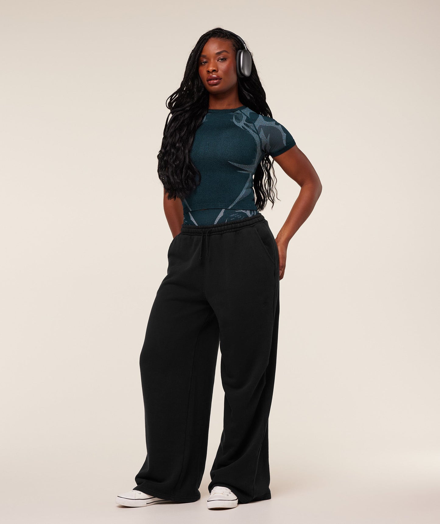 GSW-0142 Storm Seamless Short Sleeve Top - Deep Petrol Blue/Smoke Blue