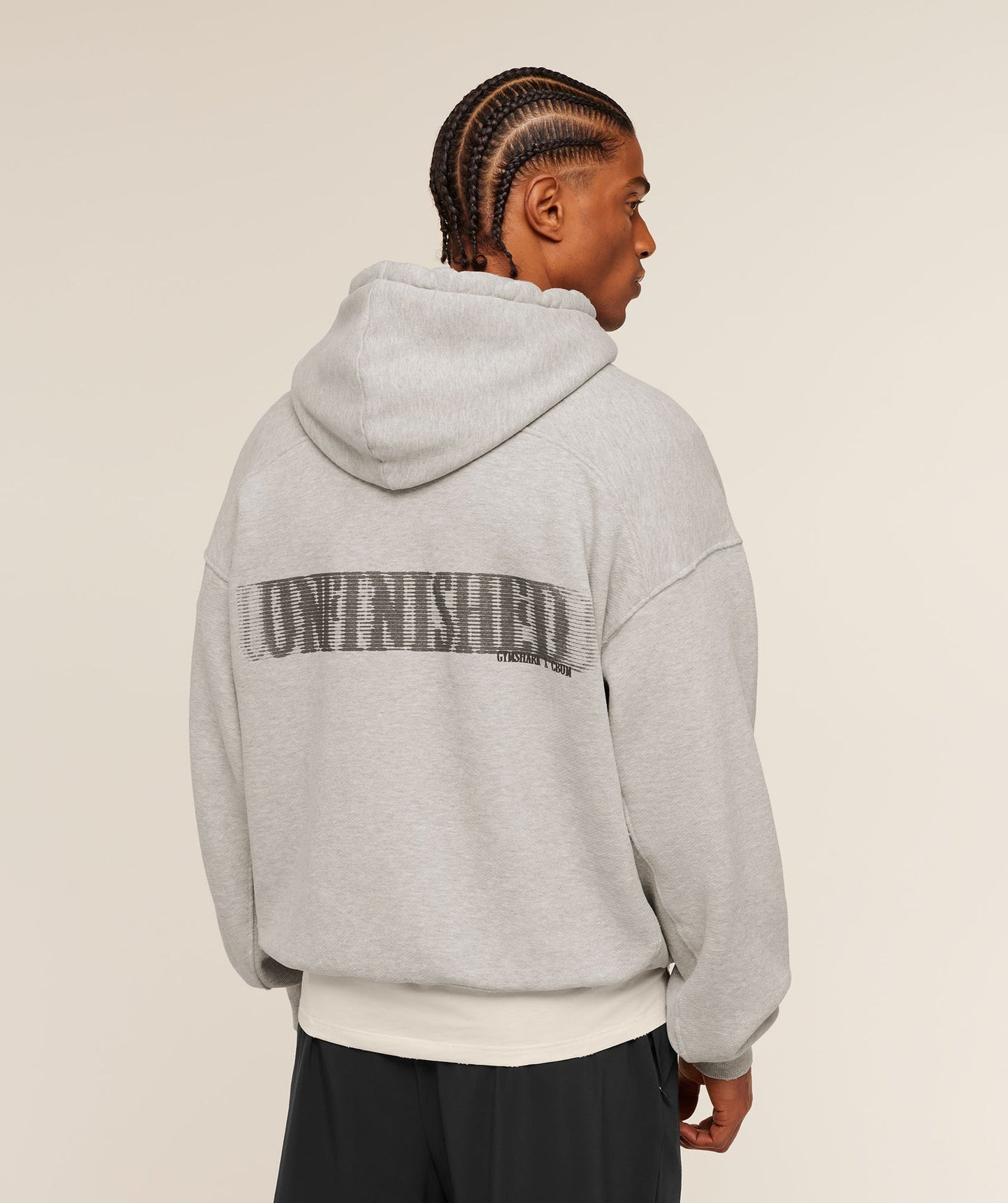 GS-0105 Gymshark x CBUM Washed Hoodie - Bros Stone Grey Marl