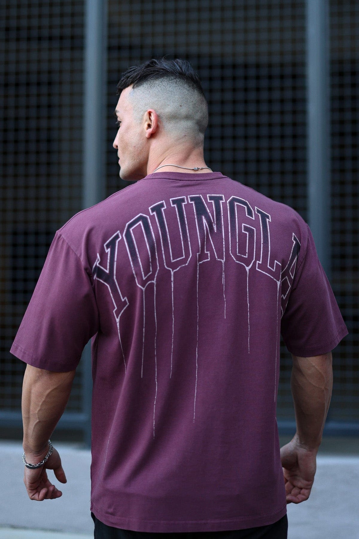W428 - Drip Oversized Tee - Grape Wash