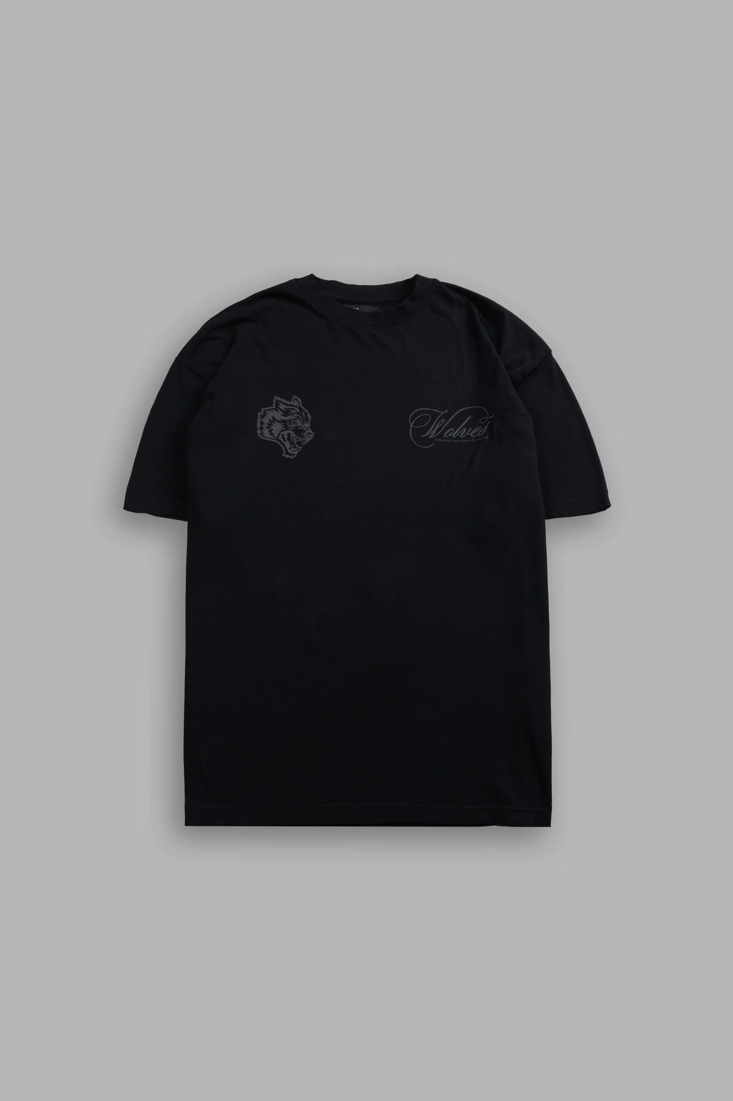 DS-0096 Nocturne Bloom Premium Oversized Tee in Black