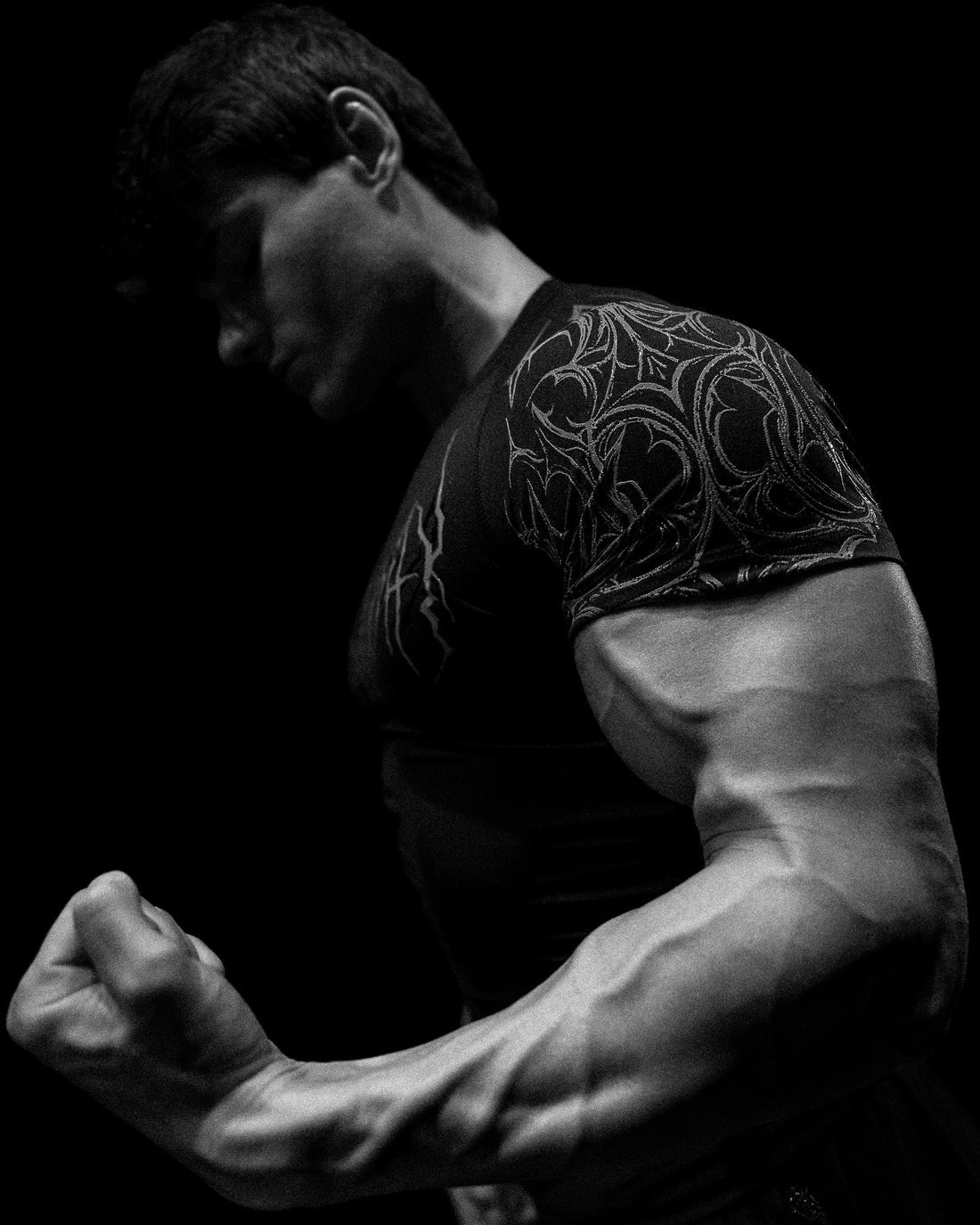 BD-0108 Void Tech™ Venom Texture shortsleeve Compression [VOID BLACK]