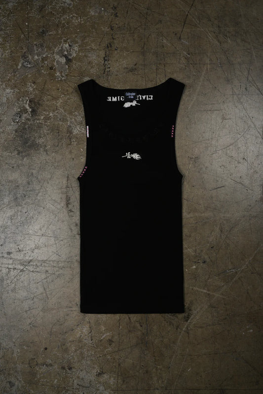 Civil Dispute Tank Top in Black
