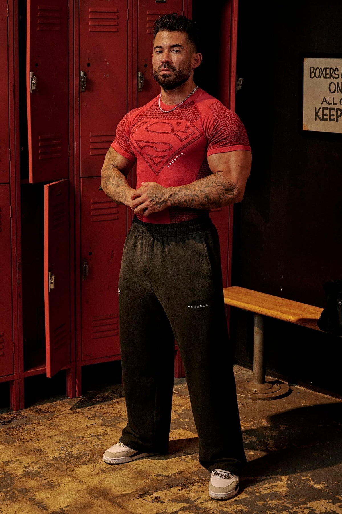 2032 - Superman Sweats - Black Wash