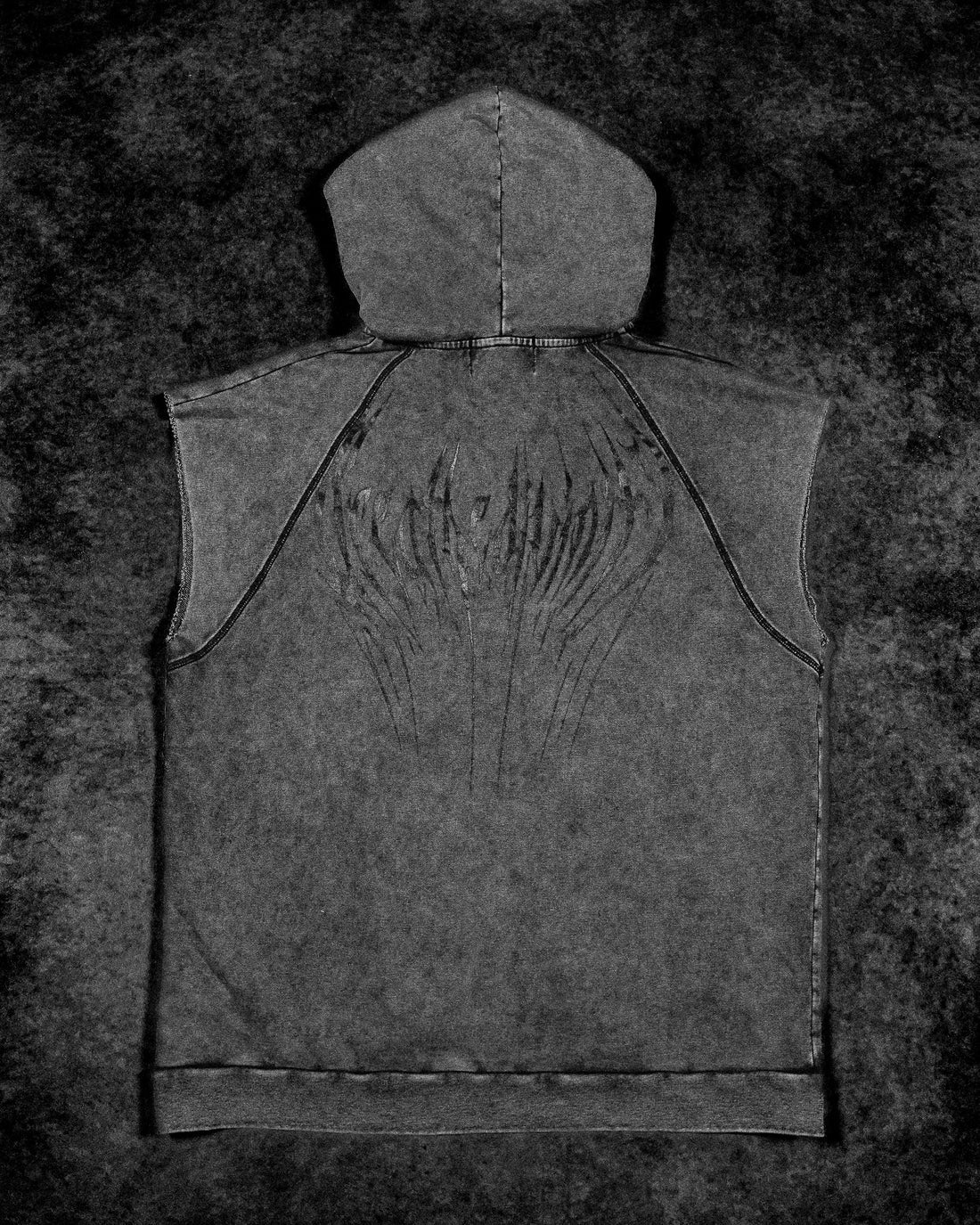 BD-0082 Venom Cutoff Zip-up Hoodie [VINTAGE]