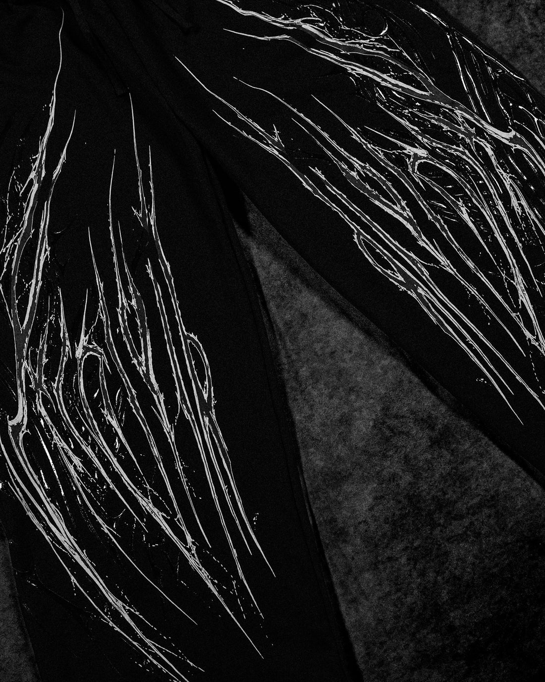 BD-0107 Venom Texture Symbiote Banana sweatpants [VOID BLACK]