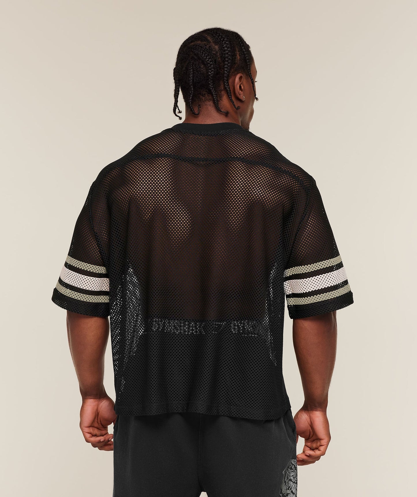 GS-0114 Collective Mesh Contrast Jersey - Black
