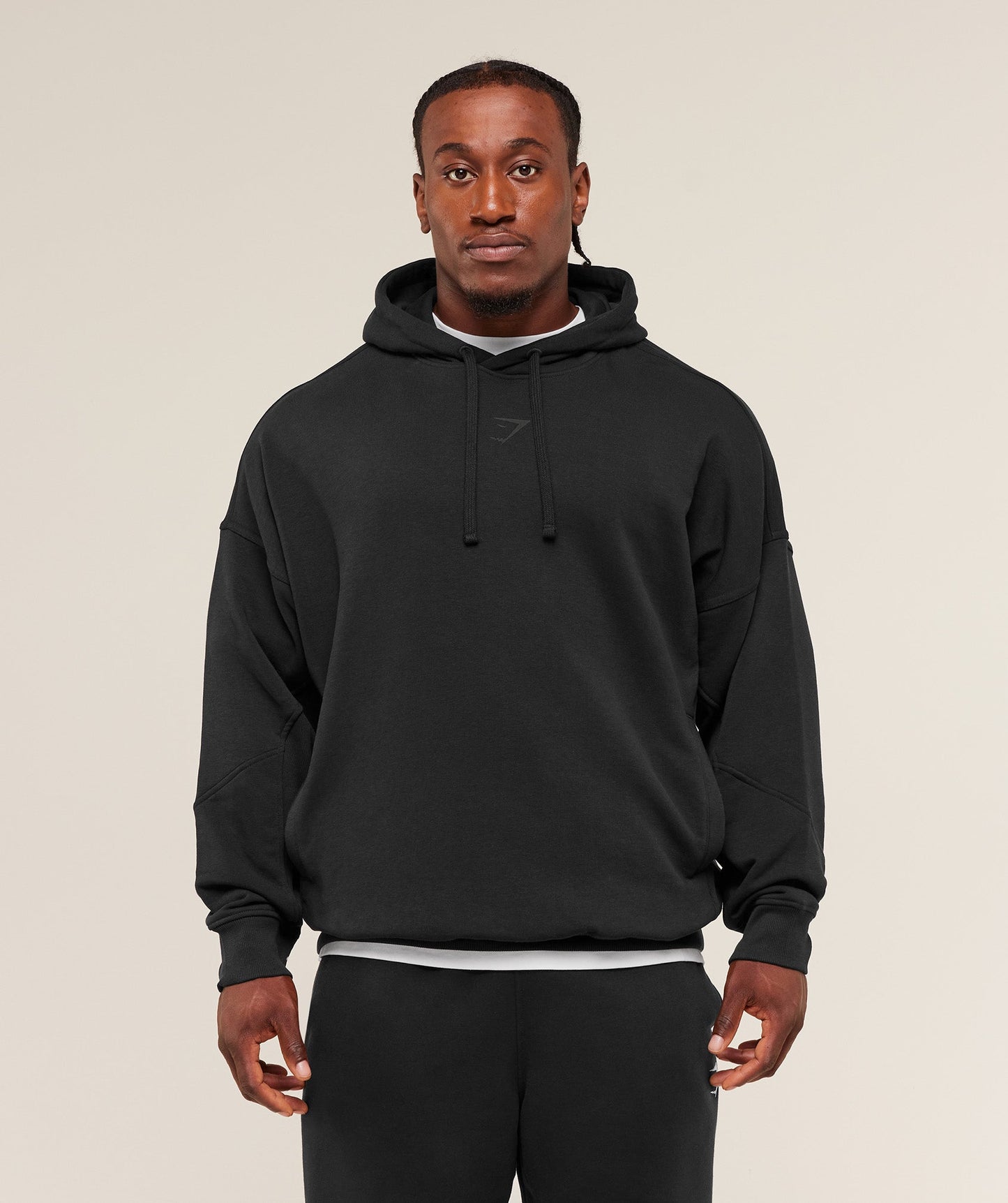 GS-0125 Power Oversized Hoodie - Black/Asphalt Grey