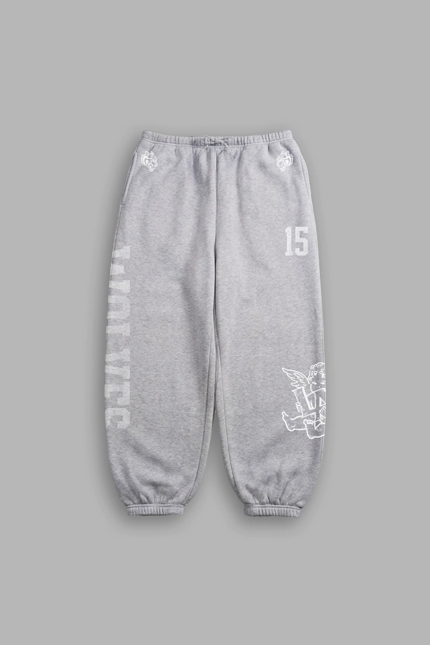 DS-0184 Est MMXV Lightweight Lounger Sweat Pants in Light Athletic Gray