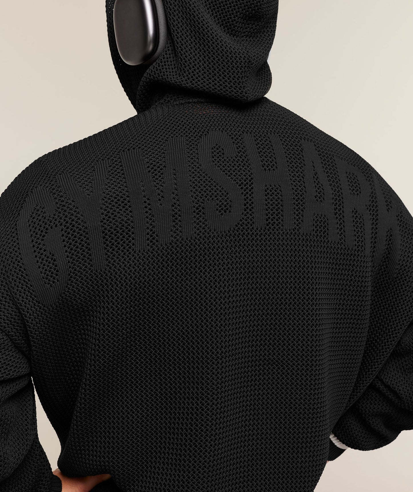 GS-0120 Collective Crochet Style Hoodie - Black