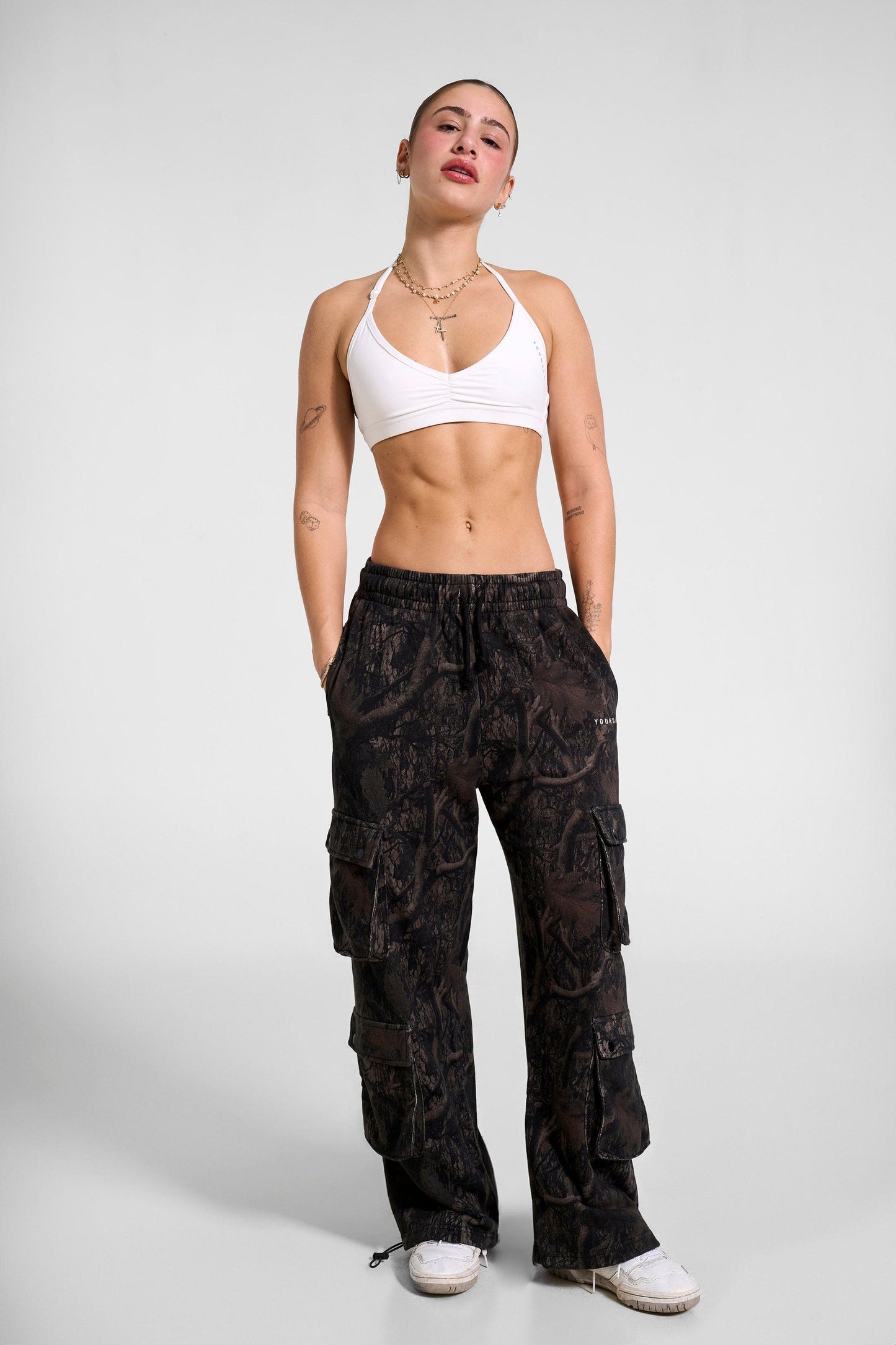W251 - Hunting Season Cargo Joggers - Black Camo