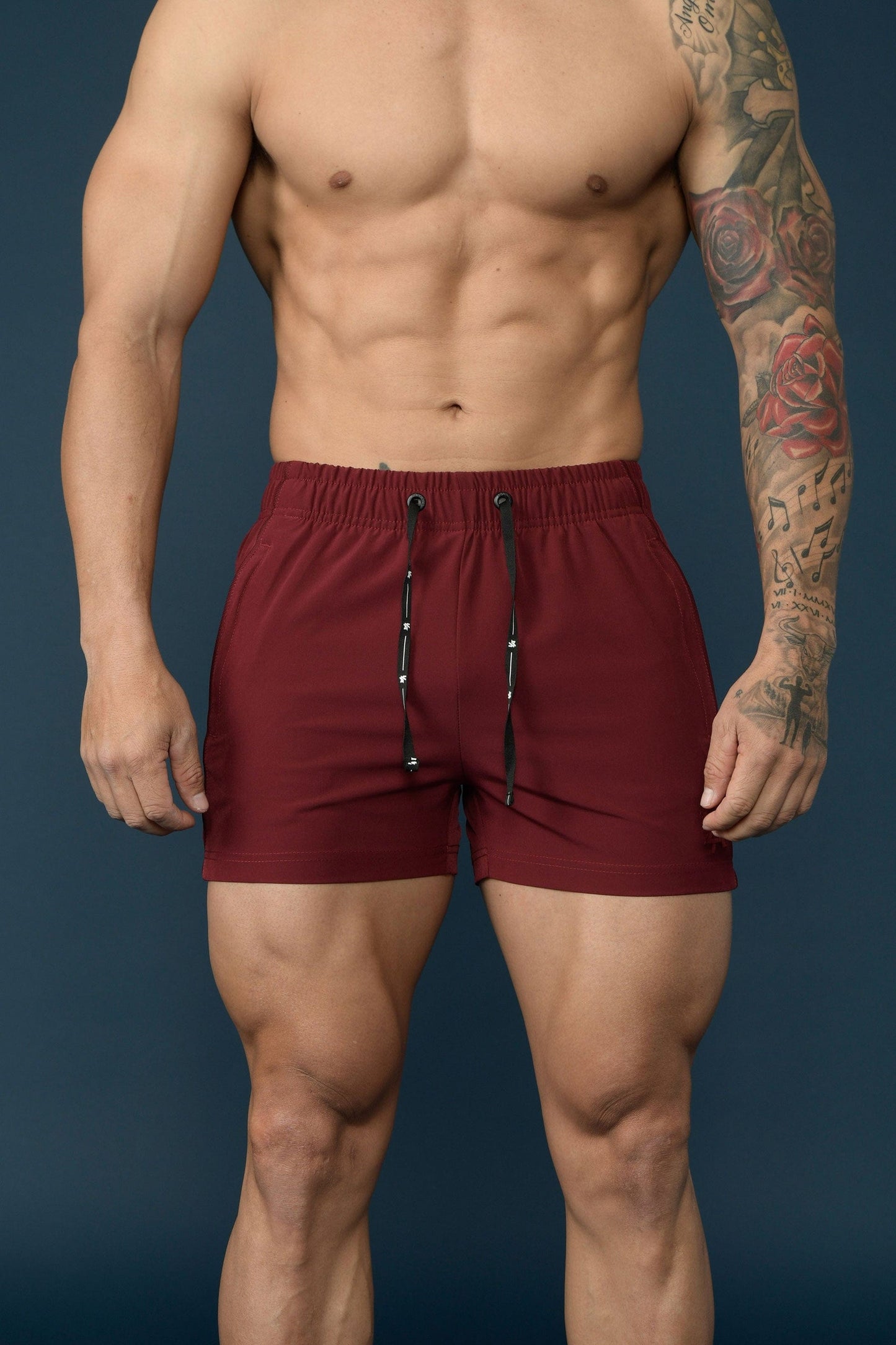 101 - Bodybuilding Short Shorts - Burgundy
