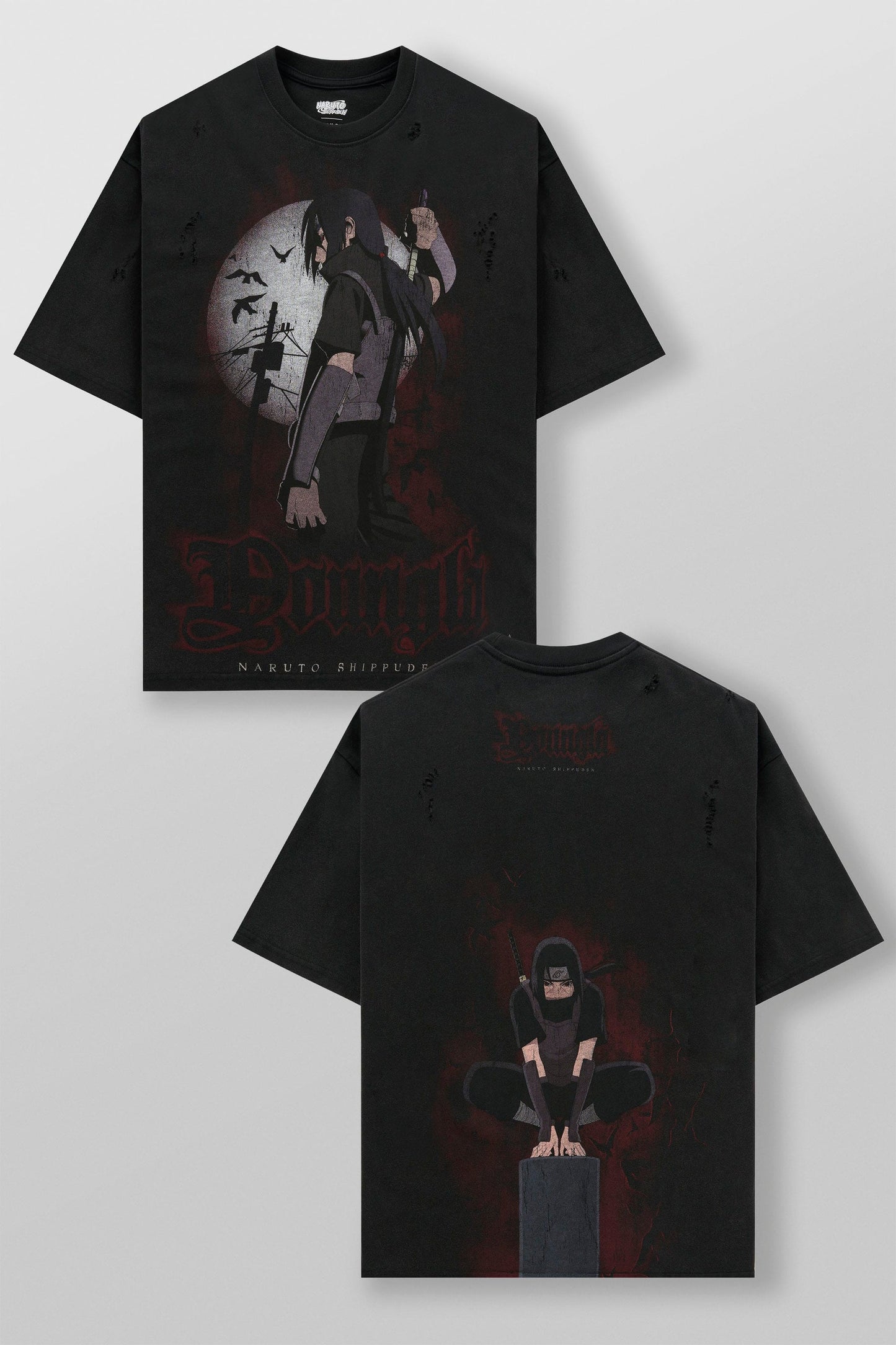 4318 - Naruto Distressed Tees - Itachi