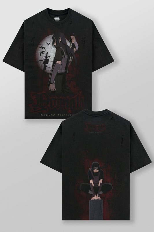 4318 - Naruto Distressed Tees - Itachi