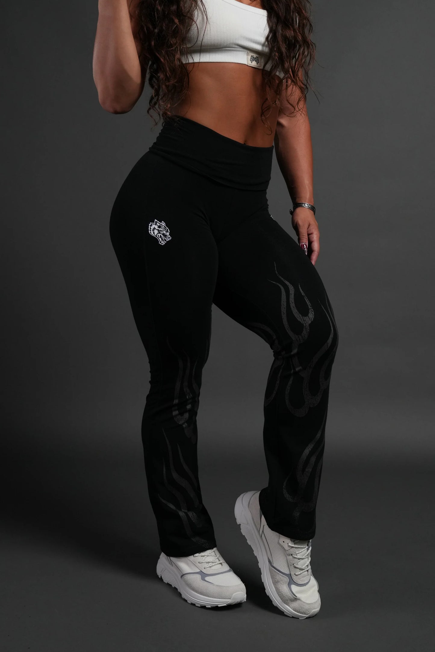 DSHE-0044 Hellfire Romy Foldover Pants in Black