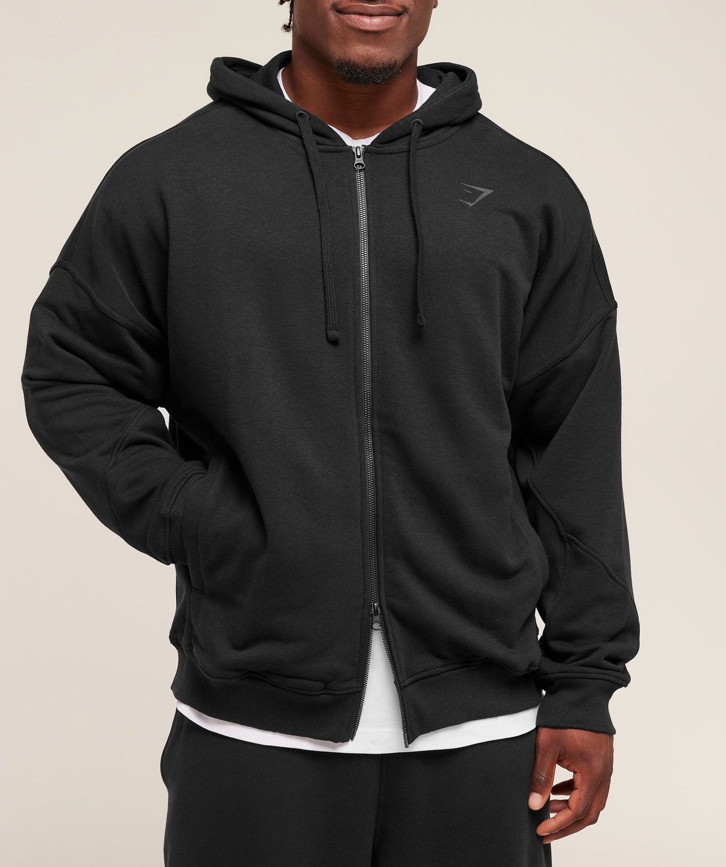 GS-0119 Power Zip Up Hoodie - Black/Asphalt Grey