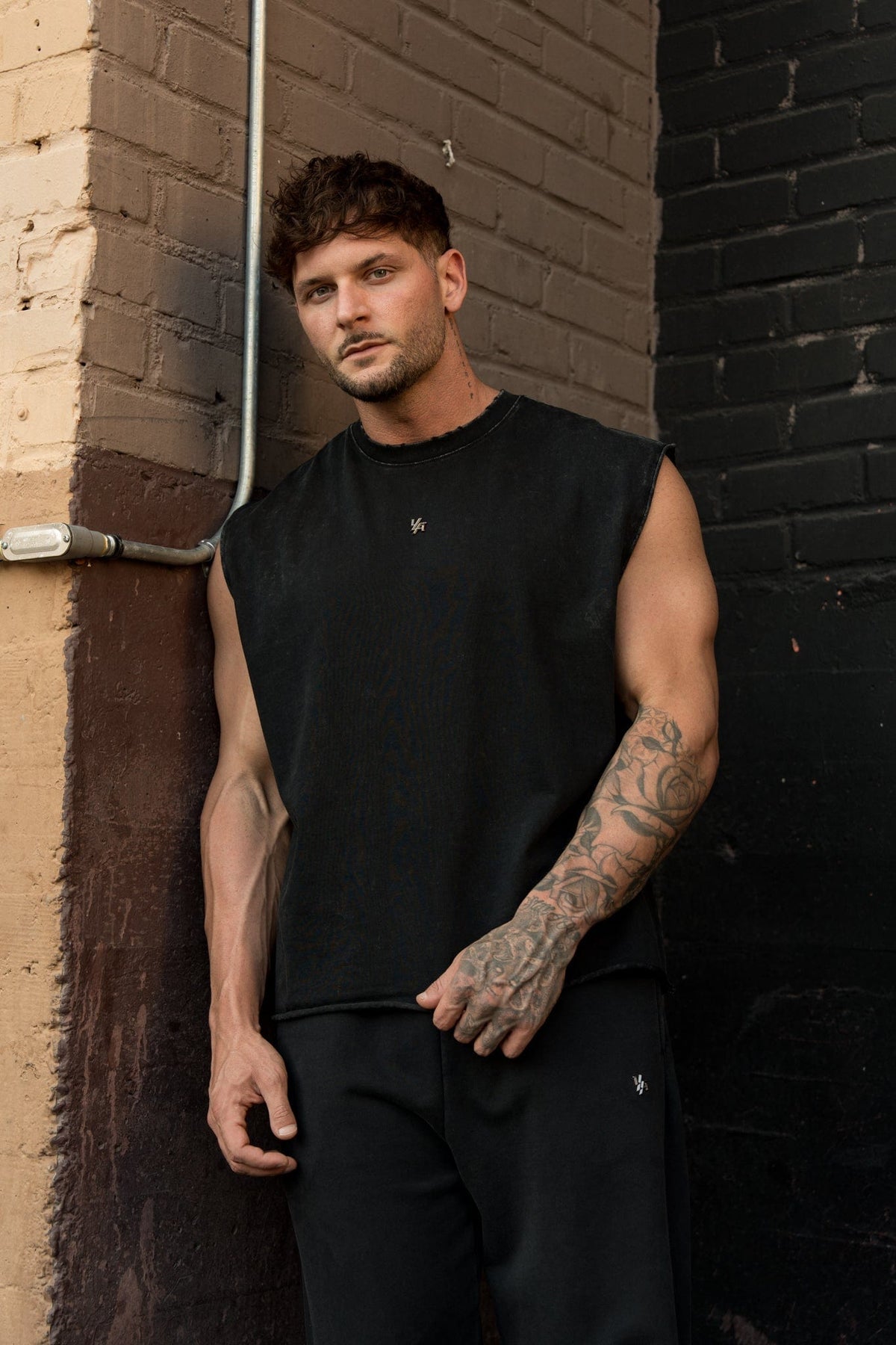 3035 - Elevated Essentials - Cut Offs - Black Wash