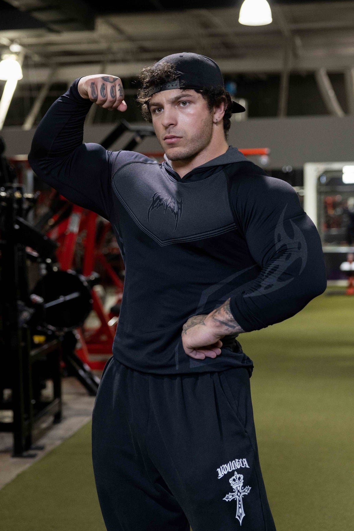 8062 - Warrior Compression Hoodies - Black